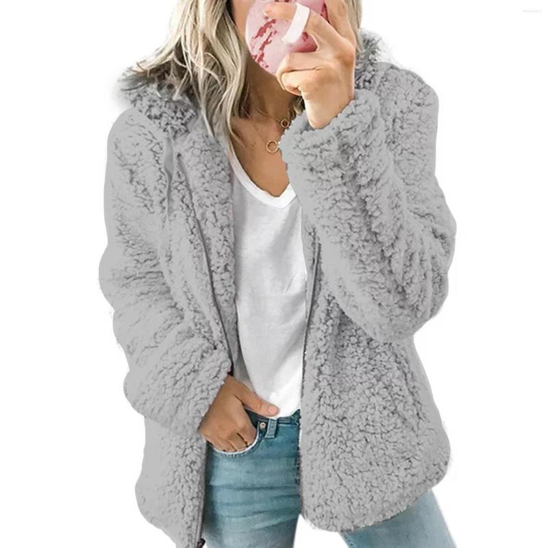 Women's Jackets Zipper Tops Loose With Pockets Women Coat Fluffy Hooded Outwear Fashion Ladies Long Sleeve Casual Party Outdoor Winter Warm, Light grey
Women's Jackets Zipper Tops Loose With Pockets Women Coat Fluffy Hooded Outwear Fashion Ladies Long Sleeve Casual Party Outdoor Winter Warm, Light grey