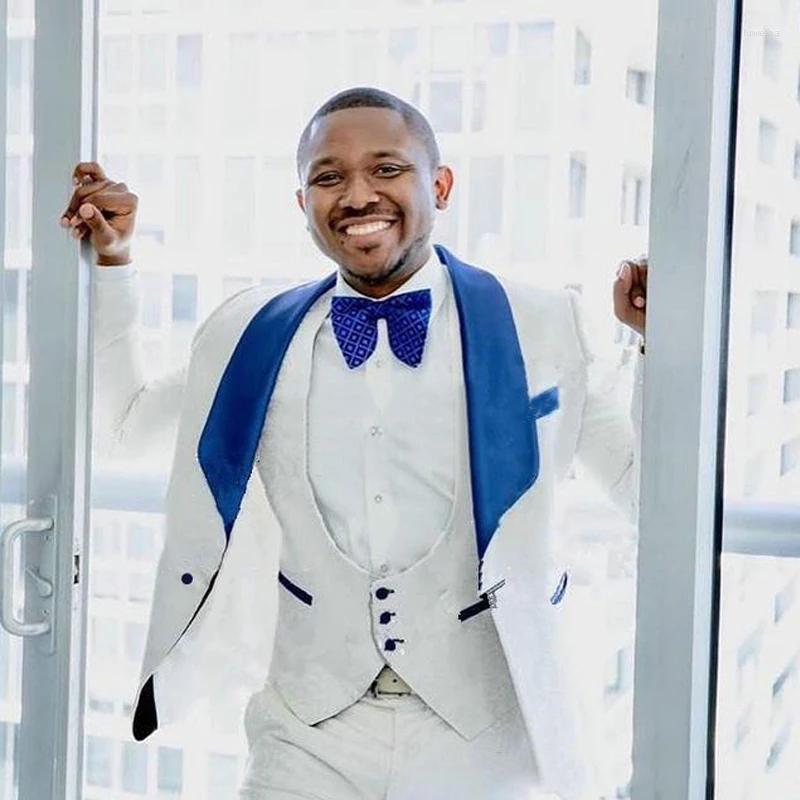 Men's Suits White Pattern Mens Wedding Costume Fashion 3 Pieces Blue Shawl Lapel For Men Slim Fit Groom Tuxedos, Custom made
Men's Suits White Pattern Mens Wedding Costume Fashion 3 Pieces Blue Shawl Lapel For Men Slim Fit Groom Tuxedos, Custom made