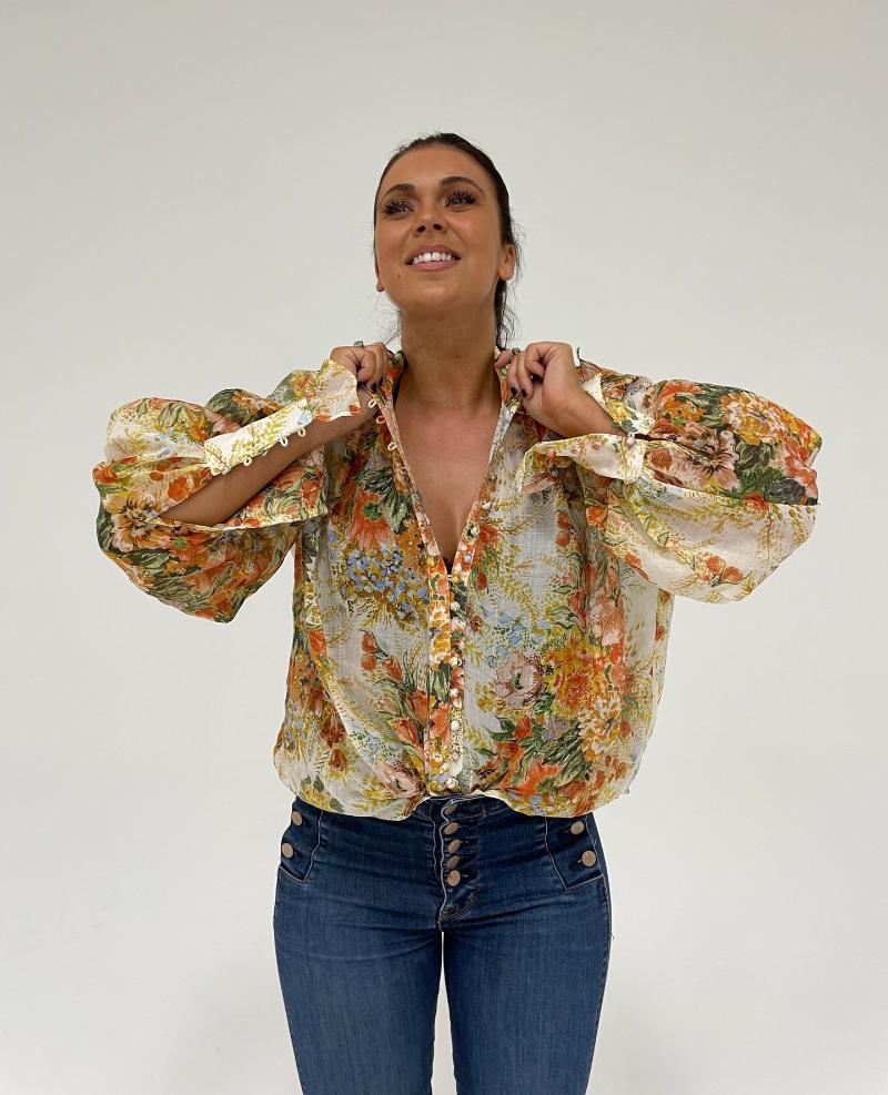 Women's Blouses & Shirts Wonen Retro Painting Flower Print Stand Collar Long Sleeve Linen Blouse ShirtWomen's, Orange
Women's Blouses & Shirts Wonen Retro Painting Flower Print Stand Collar Long Sleeve Linen Blouse ShirtWomen's, Orange