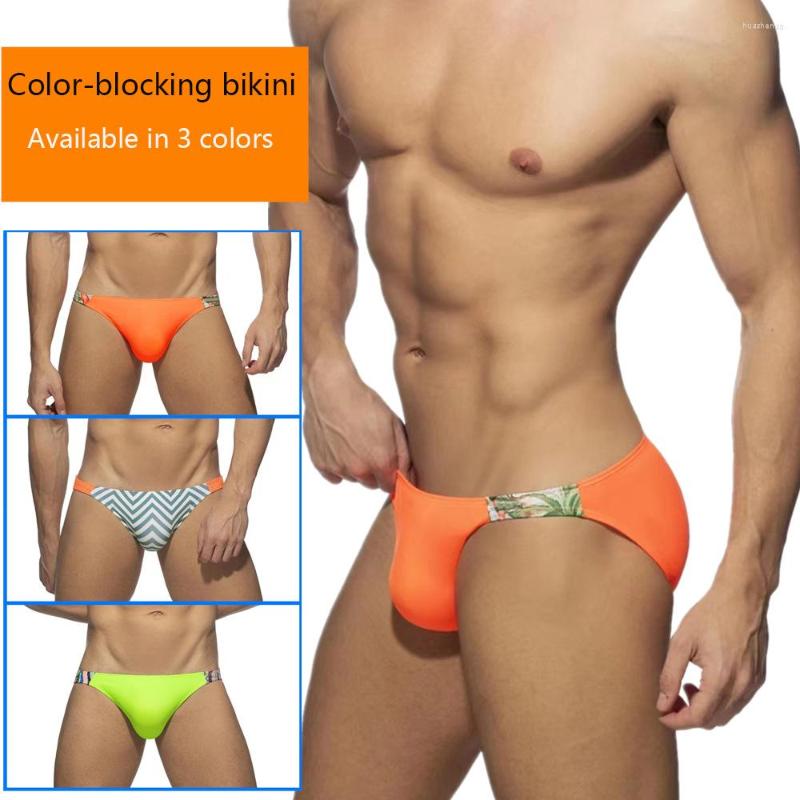 Men's Swimwear European And American Men's Swimming Trunks Bikini Sexy Small Triangle Anti-Embarrassing With Cups, Orange
Men's Swimwear European And American Men's Swimming Trunks Bikini Sexy Small Triangle Anti-Embarrassing With Cups, Orange