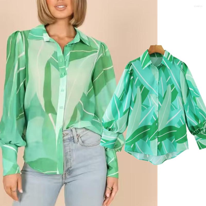 Women' Blouses Maxdutti Fashion Tropical Print Blouse Women Tops 2023 Autumn Lantern Sleeve Casual Shirt, Green
Women' Blouses Maxdutti Fashion Tropical Print Blouse Women Tops 2023 Autumn Lantern Sleeve Casual Shirt, Green