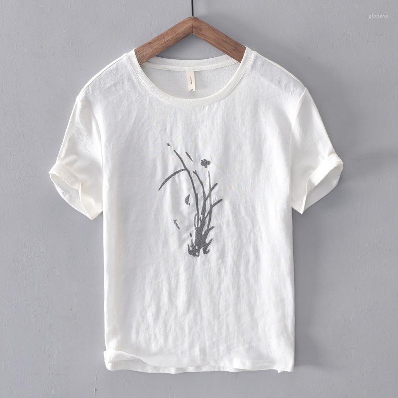 Men's T Shirts 2023 Short Sleeve Summer T-shirts With Daffodil Embroidery O-neck Linen Cotton Casual Men White Tees For Male
Men's T Shirts 2023 Short Sleeve Summer T-shirts With Daffodil Embroidery O-neck Linen Cotton Casual Men White Tees For Male
