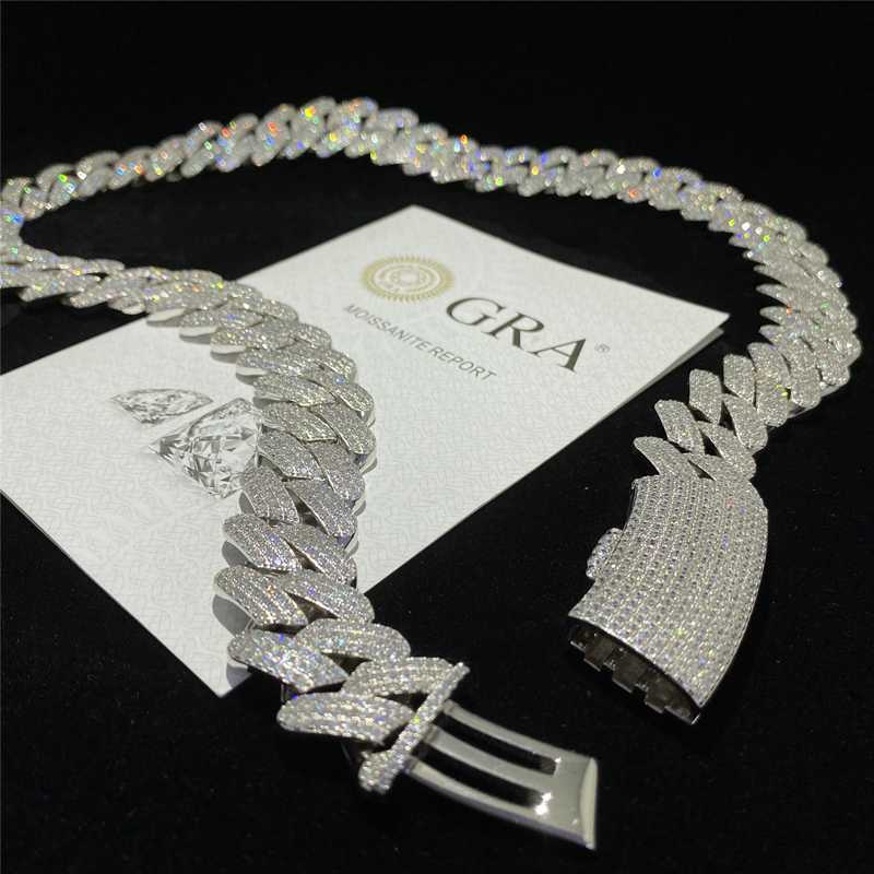 20mm 3 Row Moissanite Vvs Diamond Miami Cuban Link Chain 925 Solid Silver Iced Out Moissanite Cuban Necklace Curved Clasp Chain
20mm 3 Row Moissanite Vvs Diamond Miami Cuban Link Chain 925 Solid Silver Iced Out Moissanite Cuban Necklace Curved Clasp Chain