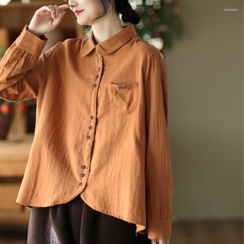 Women's Blouses Spring Solid Cotton Tops And Womens Long Sleeve Camisas Clothes 2023 Casual Pocket Laepl Shirt Vintage Irregular
Women's Blouses Spring Solid Cotton Tops And Womens Long Sleeve Camisas Clothes 2023 Casual Pocket Laepl Shirt Vintage Irregular