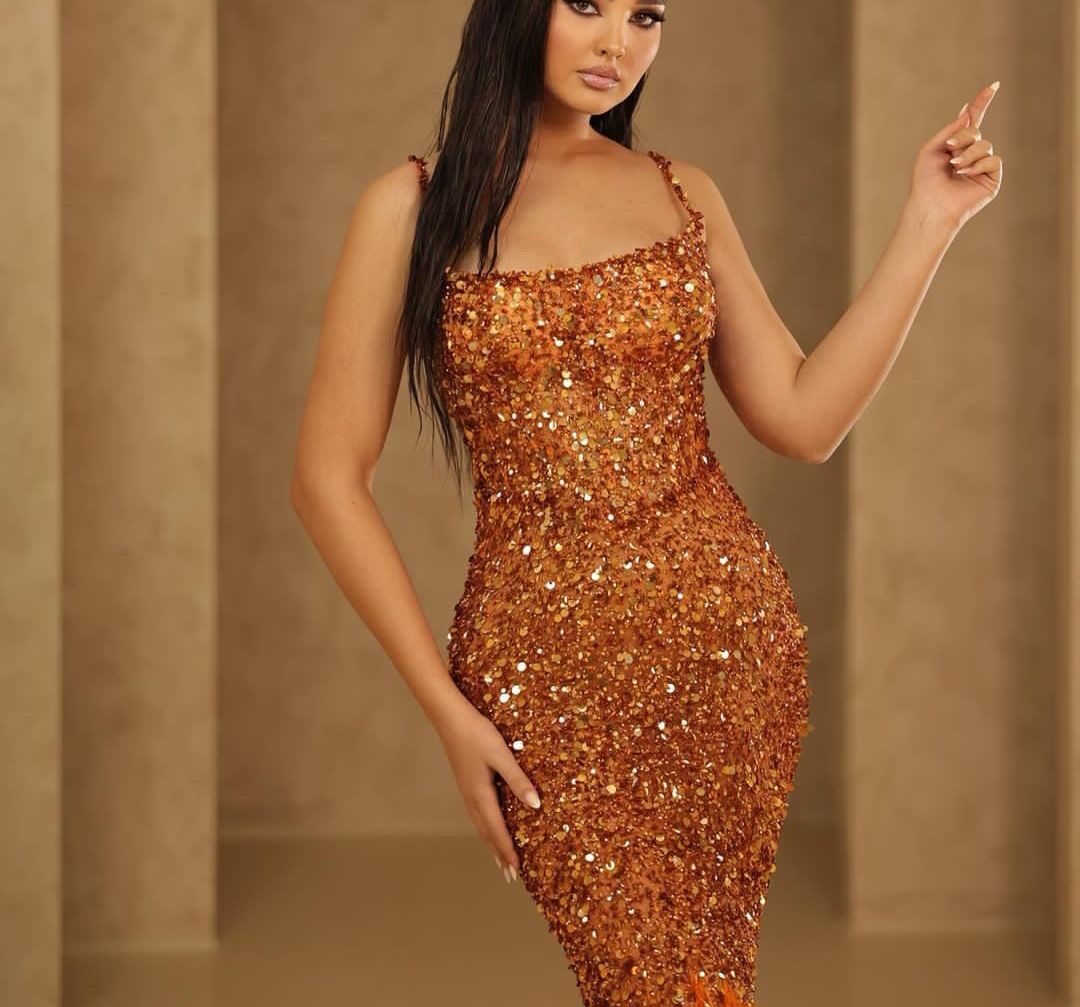 Sparkly Mermaid Evening Dresses Sleeveless Bateau Beaded Appliques Sequins 3D Lace Feather Train Floor Length Prom Dresses Formal Gowns Plus Size Gown