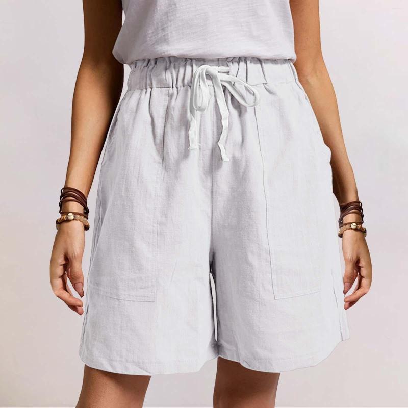 Women' Shorts Solid Casual Drawstring Frenulum Women' Fashion Pockets Pants, White
Women' Shorts Solid Casual Drawstring Frenulum Women' Fashion Pockets Pants, White