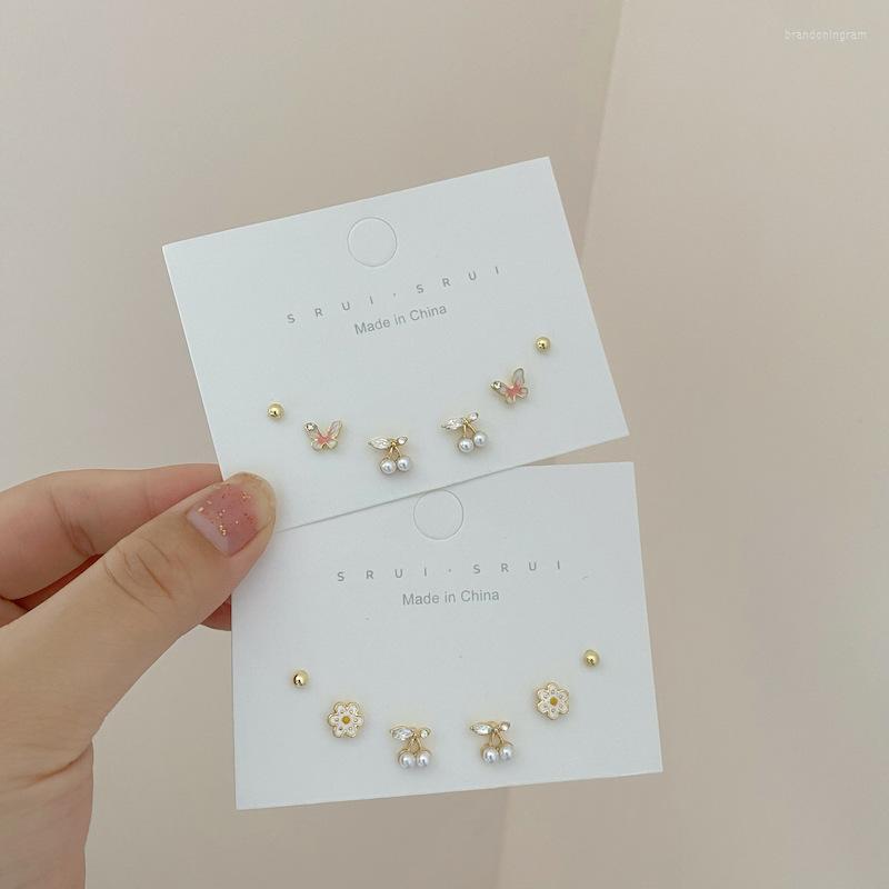Stud Earrings S925 Silver Needle Cute Sweet Butterfly Flower Cherry Set 6Pcs/Set Fashion Delicate Jewelry Gifts
Stud Earrings S925 Silver Needle Cute Sweet Butterfly Flower Cherry Set 6Pcs/Set Fashion Delicate Jewelry Gifts
