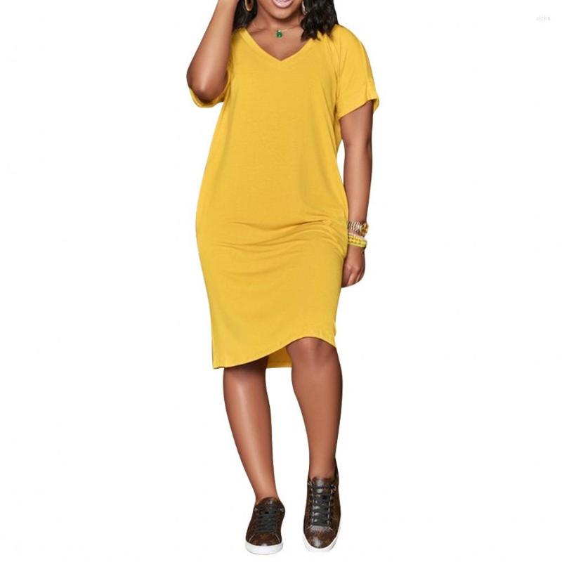 Casual Dresses Women Knee Length Dress 2023 Summer Solid Color V-Neck Loose Short Sleeve Yellow African Clothes For Ladies 2xl, Orange
Casual Dresses Women Knee Length Dress 2023 Summer Solid Color V-Neck Loose Short Sleeve Yellow African Clothes For Ladies 2xl, Orange