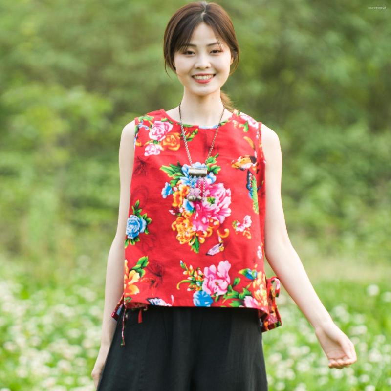 Women's Tanks Women Loose Sunmmer Print Floral Chinese Style Ladies Vintage Short Vest Female Sleeveless Tops Shirt 2023, Black
Women's Tanks Women Loose Sunmmer Print Floral Chinese Style Ladies Vintage Short Vest Female Sleeveless Tops Shirt 2023, Black