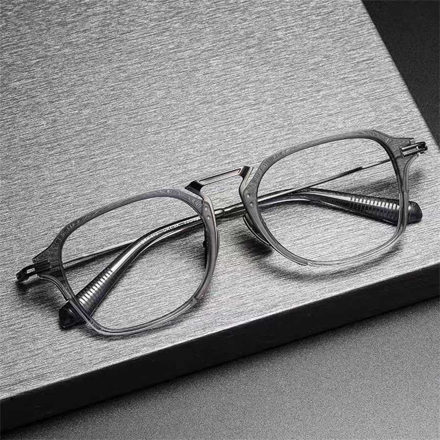 Sunglasses 2023 new DTX413 manual optical pure titanium square plate tortoiseshell flat myopia eyeglass frame
Sunglasses 2023 new DTX413 manual optical pure titanium square plate tortoiseshell flat myopia eyeglass frame