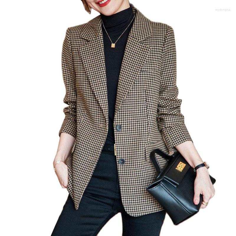 Women's Wool Women Woolen Coat Autumn 2023 Fashion Loose Grid Blazer Outerwear Overcoat Female Coats Ladies Jacket, Coffee
Women's Wool Women Woolen Coat Autumn 2023 Fashion Loose Grid Blazer Outerwear Overcoat Female Coats Ladies Jacket, Coffee