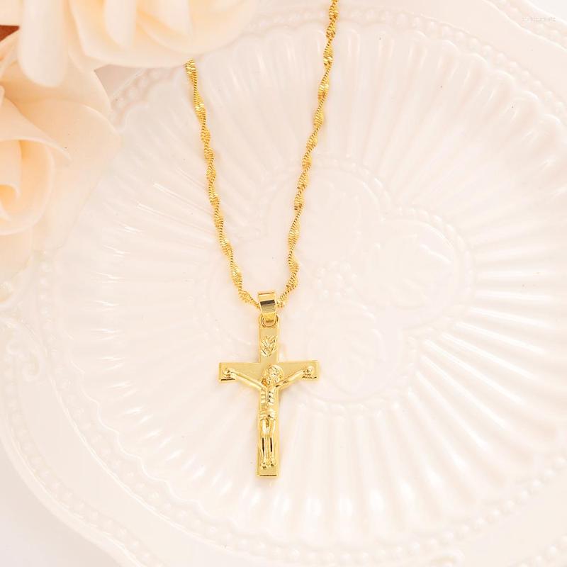Pendant Necklaces Men Cross Necklace Chain Women INRI Juses Crucifix Christianity Jewelry Gold Color INBI Jesus Of Nazareth Girls Gift
Pendant Necklaces Men Cross Necklace Chain Women INRI Juses Crucifix Christianity Jewelry Gold Color INBI Jesus Of Nazareth Girls Gift