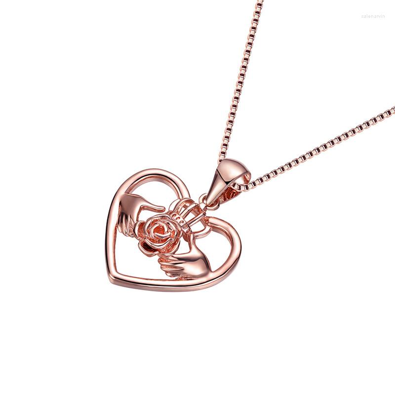 Pendant Necklaces Rose Gold Silver Color Chain Necklace Flower Female Luxury Heart Crown For Women Mother's Day Jewelry
Pendant Necklaces Rose Gold Silver Color Chain Necklace Flower Female Luxury Heart Crown For Women Mother's Day Jewelry