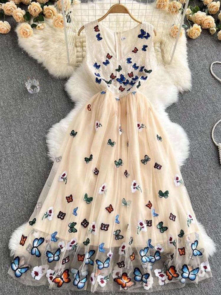 Casual Dresses ZCWXM Summer Embroidery Butterfly Flower Dress Women Sleeveless V Neck Tank Lace Stitching Mesh Bohemian Maxi Vestidos Sexy, Beige
Casual Dresses ZCWXM Summer Embroidery Butterfly Flower Dress Women Sleeveless V Neck Tank Lace Stitching Mesh Bohemian Maxi Vestidos Sexy, Beige