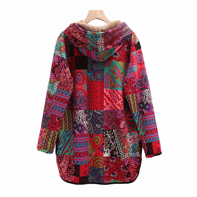 Women's Jackets Women Fashion Retro Printing Coat Splicing Hooded Cardigan Long Sleeve Warm JacketWomen's, Orange
Women's Jackets Women Fashion Retro Printing Coat Splicing Hooded Cardigan Long Sleeve Warm JacketWomen's, Orange