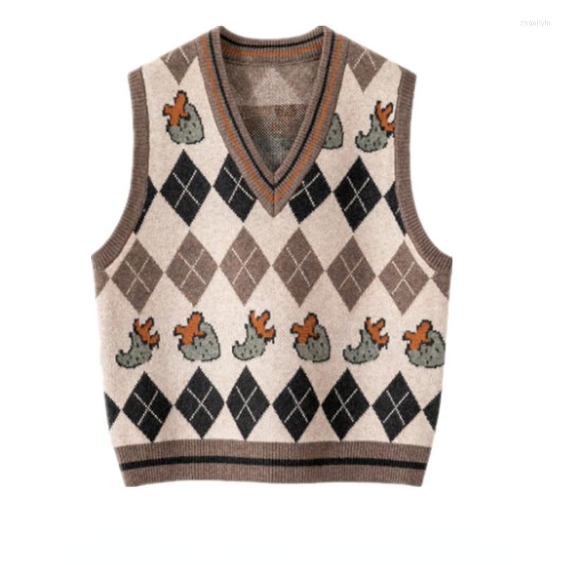 Women' Vests 2023 Spring Autumn Vintage Jacquard V-neck Vest Knitted Women' Outer Sweater Waistcoat Fashion Loose Casual Pull Femme, Black
Women' Vests 2023 Spring Autumn Vintage Jacquard V-neck Vest Knitted Women' Outer Sweater Waistcoat Fashion Loose Casual Pull Femme, Black