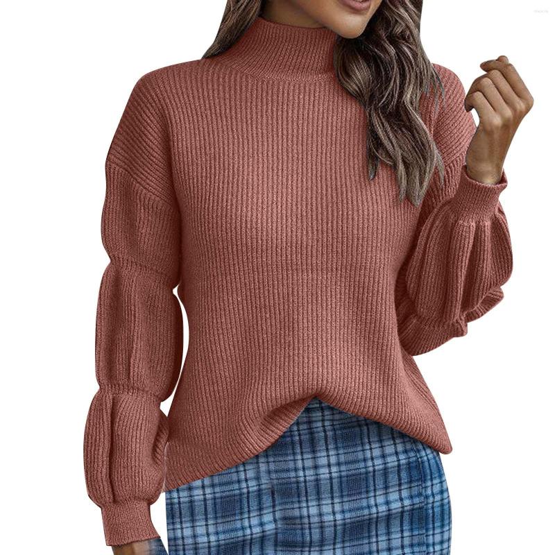 Women' Sweaters Women Half Turtleneck Long Sleeve Pullover Top Solid Color Fashion Casual Sweater
Women' Sweaters Women Half Turtleneck Long Sleeve Pullover Top Solid Color Fashion Casual Sweater