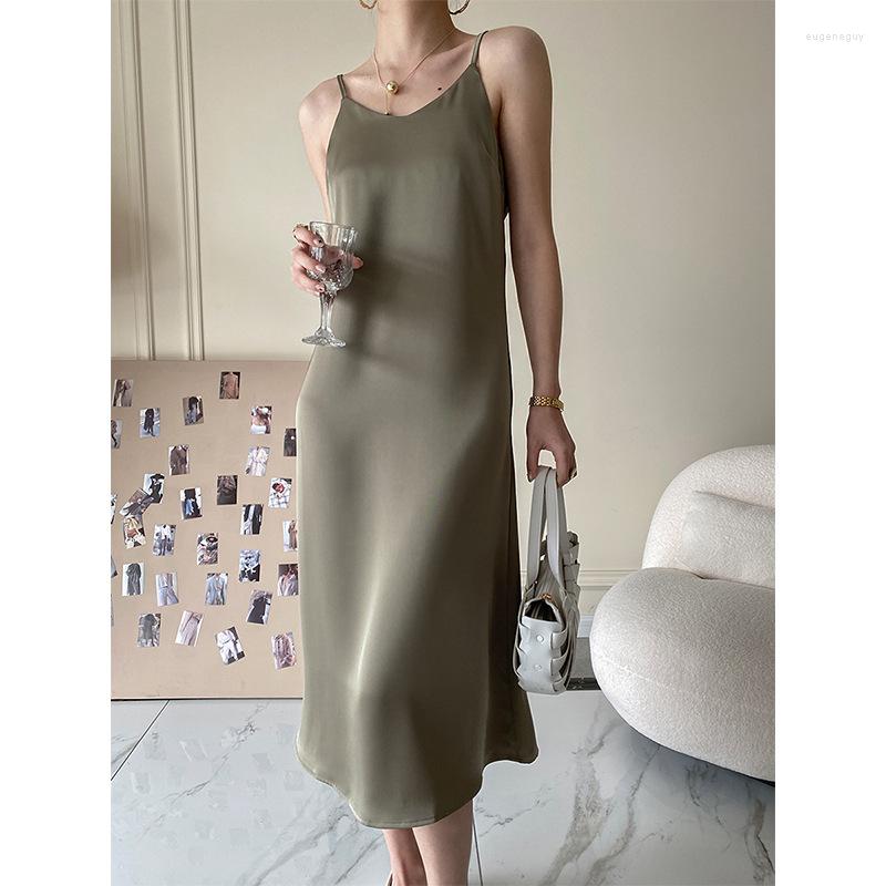 Casual Dresses Women Summer Strapless Sling Dress Satin Solid Color Elegant OL Style Long Party Sexy Vestidos Sundress, Black
Casual Dresses Women Summer Strapless Sling Dress Satin Solid Color Elegant OL Style Long Party Sexy Vestidos Sundress, Black
