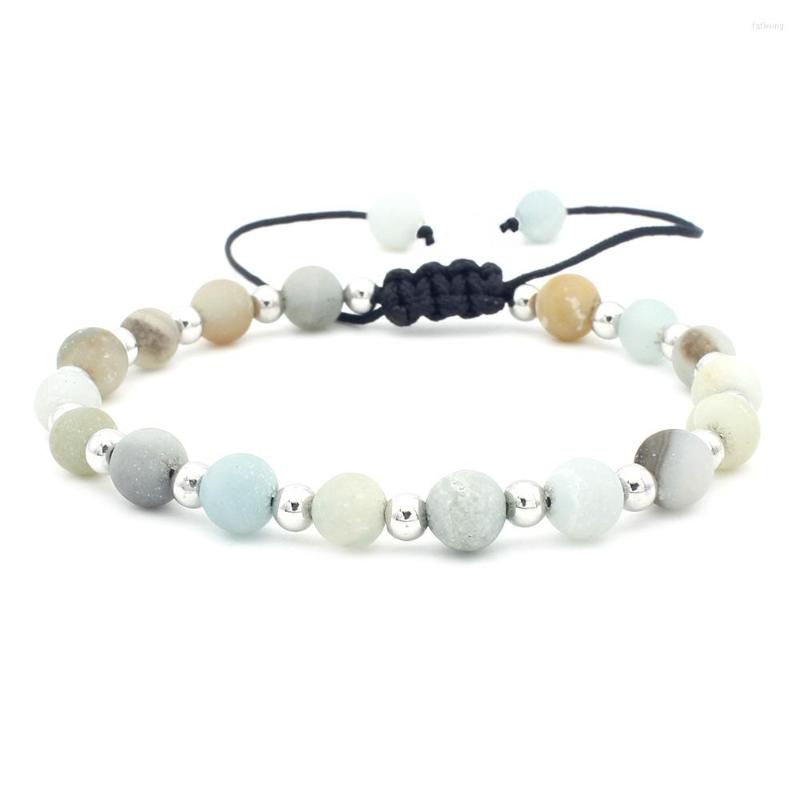 Charm Bracelets Boho Multicolor 6mm Matte Beads Bracelet Nature Stone Silver Color Copper Woven Wrist Jewelry For Men Women
Charm Bracelets Boho Multicolor 6mm Matte Beads Bracelet Nature Stone Silver Color Copper Woven Wrist Jewelry For Men Women