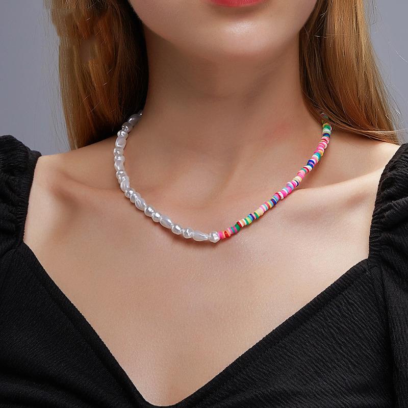 Choker Bohemian Style Colored Clay Necklace Short Ladies Natural Pearl Clavicle Chain Bohemia For Women Jewelry Chokers
Choker Bohemian Style Colored Clay Necklace Short Ladies Natural Pearl Clavicle Chain Bohemia For Women Jewelry Chokers