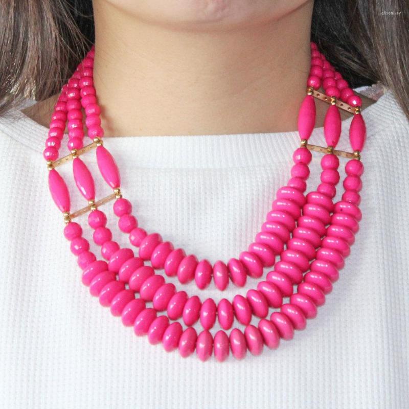Necklace Earrings Set Dark Pink Beaded Statement Acrylic Bead Jewelry Triple Strand Chunky Fuchsia For Women, Picture shown
Necklace Earrings Set Dark Pink Beaded Statement Acrylic Bead Jewelry Triple Strand Chunky Fuchsia For Women, Picture shown