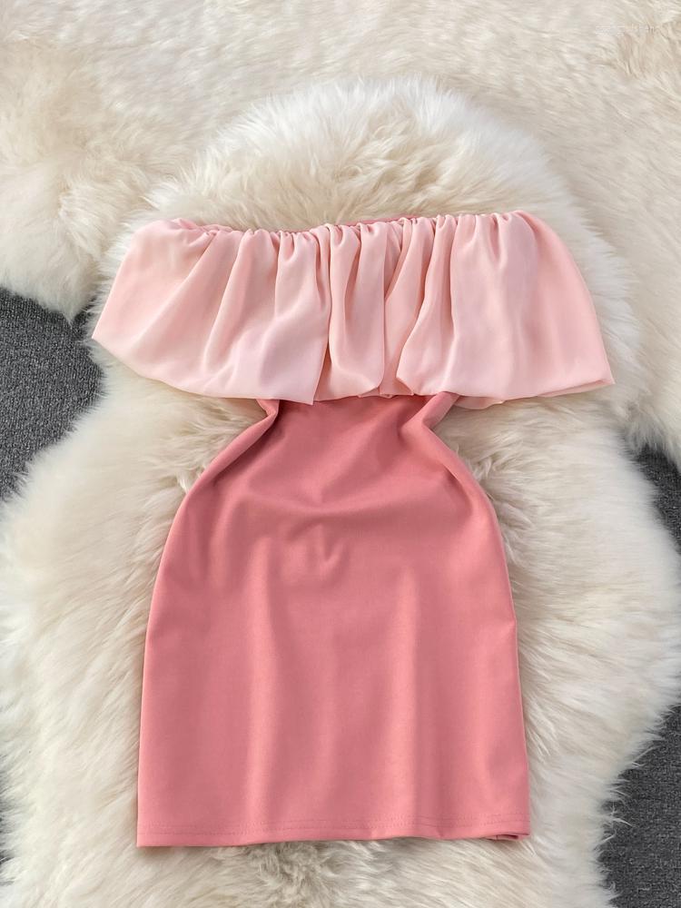 Casual Dresses French Pink Bodycon Mini Dress Women Sexy Off Shoulder Lotus Patchwork Party Strapless Slim High Waist Club Short Female, Black
Casual Dresses French Pink Bodycon Mini Dress Women Sexy Off Shoulder Lotus Patchwork Party Strapless Slim High Waist Club Short Female, Black