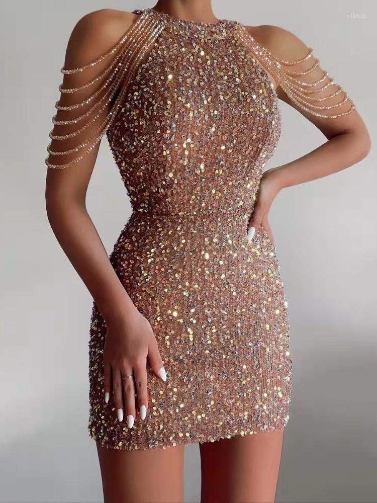 Casual Dresses Off Shoulder Sexy Beading Tassel Gold Sequin Mini Dress Women 2023 Summer Fashion Party Birthday Evening Boycon YQ272, Pink color
Casual Dresses Off Shoulder Sexy Beading Tassel Gold Sequin Mini Dress Women 2023 Summer Fashion Party Birthday Evening Boycon YQ272, Pink color
