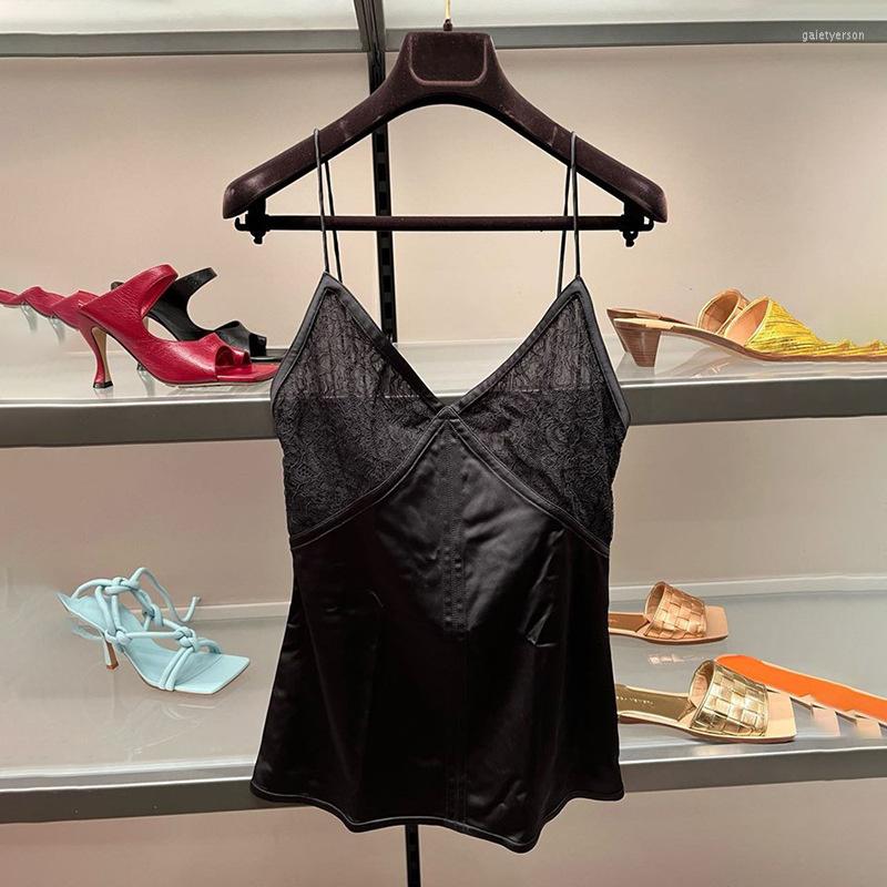 Women' Tanks 2023 Spring And Summer Lace Splicing Slim Sexy Sleeveless Wrap Chest Vest Female Fashion, Black
Women' Tanks 2023 Spring And Summer Lace Splicing Slim Sexy Sleeveless Wrap Chest Vest Female Fashion, Black