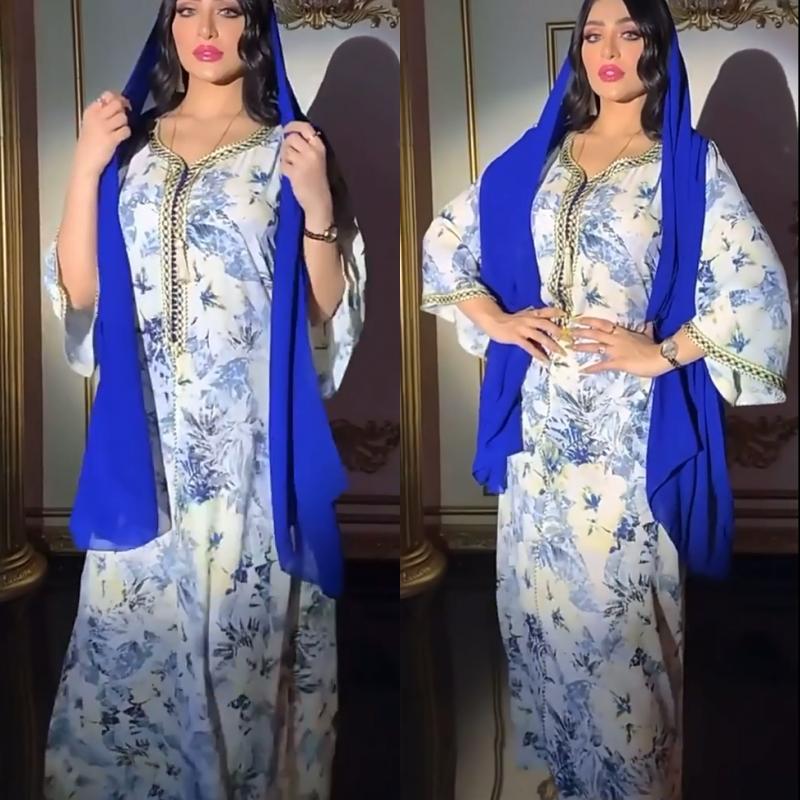 Ethnic Clothing Abaya Elegant Muslim Hijab Dress For Woman Dubai Party Printing Gowns Morocco Turkey Kimono Islam Female Robe Kaftan
Ethnic Clothing Abaya Elegant Muslim Hijab Dress For Woman Dubai Party Printing Gowns Morocco Turkey Kimono Islam Female Robe Kaftan