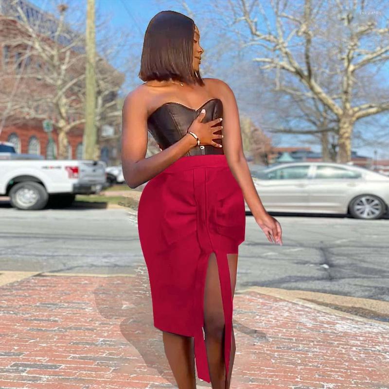 Skirts Women' Skirt Solid Color Elegant Sexy High Waist Asymmetric Bow Knot Hips Slit Commuter 2023 Summer Western Style, Red
Skirts Women' Skirt Solid Color Elegant Sexy High Waist Asymmetric Bow Knot Hips Slit Commuter 2023 Summer Western Style, Red
