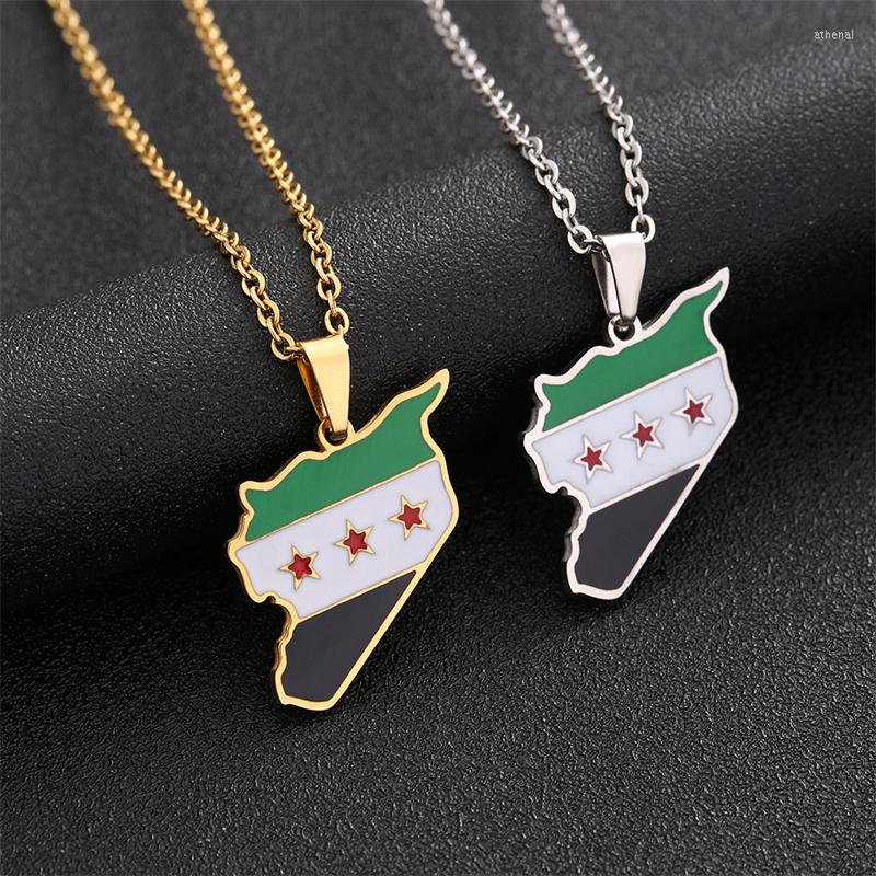 Chains Stainless Steel Syria Map Flag Pendant Necklaces For Women Men Gold Color/Silver Color Charm Fashion Syrians Chain Jewelry
Chains Stainless Steel Syria Map Flag Pendant Necklaces For Women Men Gold Color/Silver Color Charm Fashion Syrians Chain Jewelry