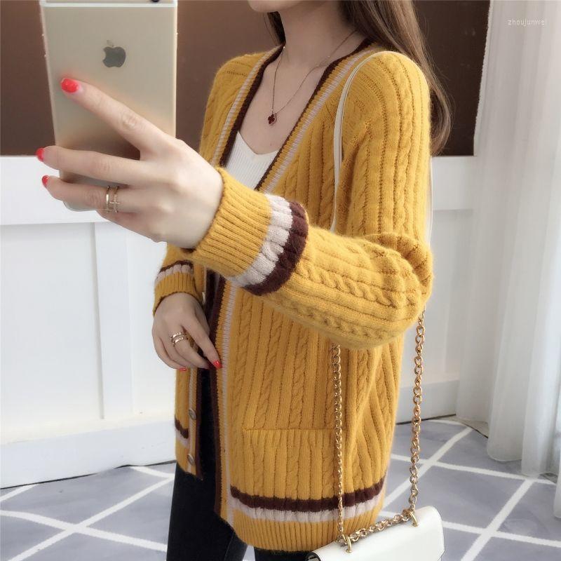 Women's Knits 2023 Autumn Knitted Cardigan Women Jacket Long Sleeve Korean V-neck Loose Sweater Jackets Casual Knit Top Woman, Yellow
Women's Knits 2023 Autumn Knitted Cardigan Women Jacket Long Sleeve Korean V-neck Loose Sweater Jackets Casual Knit Top Woman, Yellow