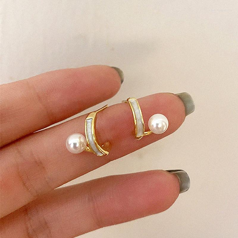 Stud Earrings Trendy 14K Real Gold Geometric Enamel Pearl For Women Girl Korean Fashion Jewelry S925 Silver Needle Party Gift
Stud Earrings Trendy 14K Real Gold Geometric Enamel Pearl For Women Girl Korean Fashion Jewelry S925 Silver Needle Party Gift