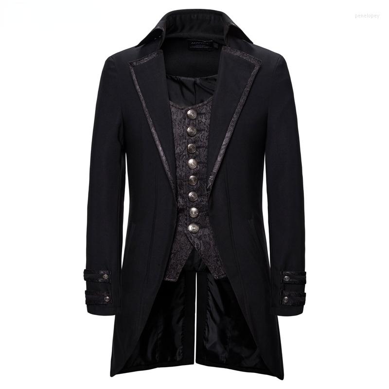 Men' Suits Men' Fake Two Piece Steampunk Vintage Tailcoat Jacket Halloween Costumes Victorian Coat Men Gothic Cosplay Swallow Uniform, Black
Men' Suits Men' Fake Two Piece Steampunk Vintage Tailcoat Jacket Halloween Costumes Victorian Coat Men Gothic Cosplay Swallow Uniform, Black