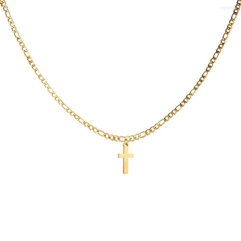 Pendant Necklaces MinaMaMa Stainless Steel Figaro Chain Cross For Women Men Simple Catholic Jewelry Gifts
Pendant Necklaces MinaMaMa Stainless Steel Figaro Chain Cross For Women Men Simple Catholic Jewelry Gifts