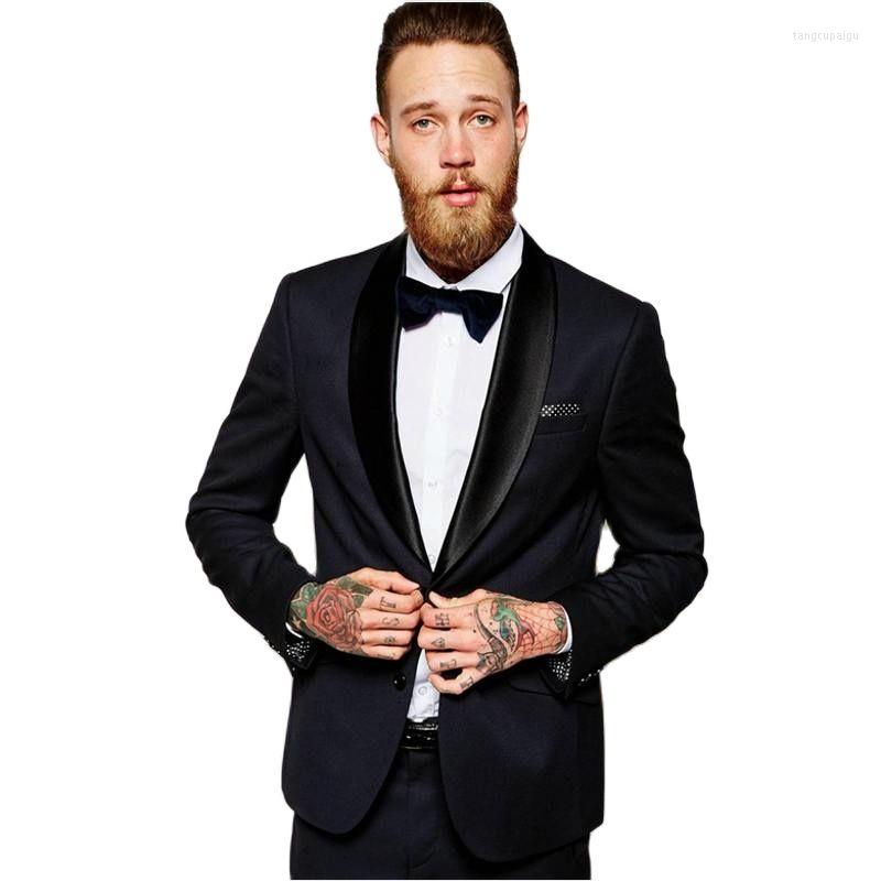 Men's Suits Dark Navy Blue Men's Evening Dress Toast Shawl Collar Groom Tuxedos Blazer Coat Trousers Set (Jacket Pants Tie) NO:221, Same picture
Men's Suits Dark Navy Blue Men's Evening Dress Toast Shawl Collar Groom Tuxedos Blazer Coat Trousers Set (Jacket Pants Tie) NO:221, Same picture