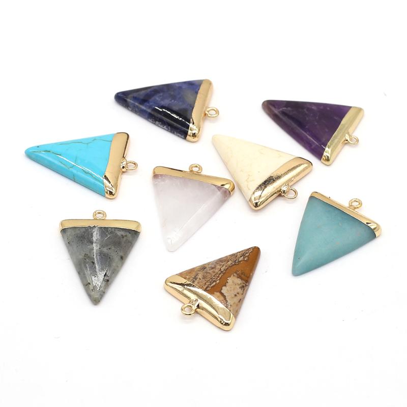 Charms Natural Stone Gold Edge Triangle Pendant Amethysts Gem For Jewelry Making Diy Handmade Necklace Bracelet Accessories GiftCharms
Charms Natural Stone Gold Edge Triangle Pendant Amethysts Gem For Jewelry Making Diy Handmade Necklace Bracelet Accessories GiftCharms