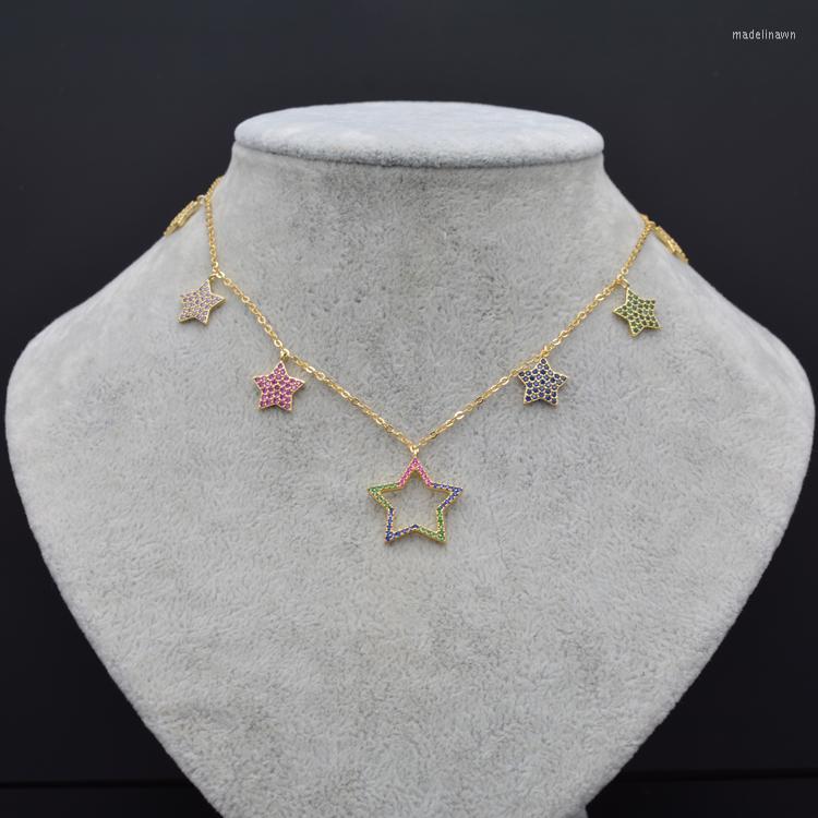 Chains High Quality Gifts For Women To Wear White And Gold Color Zircon Colorful Star CZ Necklace PendantChains
Chains High Quality Gifts For Women To Wear White And Gold Color Zircon Colorful Star CZ Necklace PendantChains
