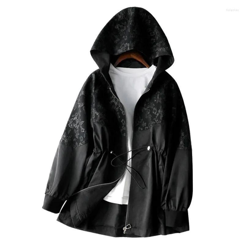 Women's Trench Coats 2023Spring Autumn Splicing Coat Women Korean Loose Zipper Hooded Mid-Long Overcoat Windbreaker FemaleTops, Black
Women's Trench Coats 2023Spring Autumn Splicing Coat Women Korean Loose Zipper Hooded Mid-Long Overcoat Windbreaker FemaleTops, Black