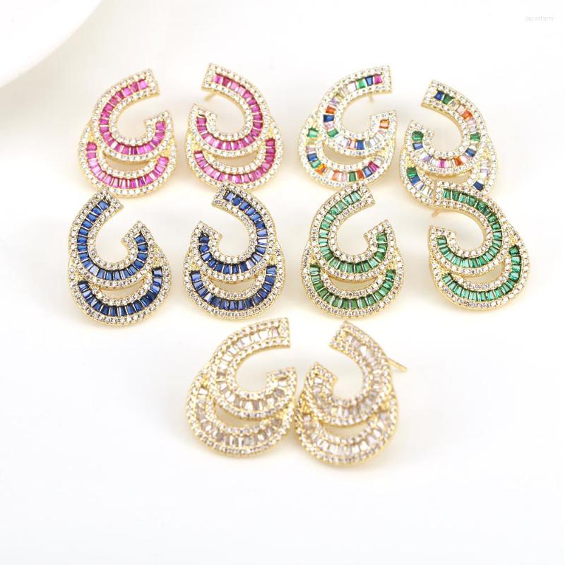 Hoop Earrings 5 Pairs Luxury Rainbow Cubic Zirconia Geometric Stud For Women Gold Color Trendy Brincos Valentine's Day Gift
Hoop Earrings 5 Pairs Luxury Rainbow Cubic Zirconia Geometric Stud For Women Gold Color Trendy Brincos Valentine's Day Gift