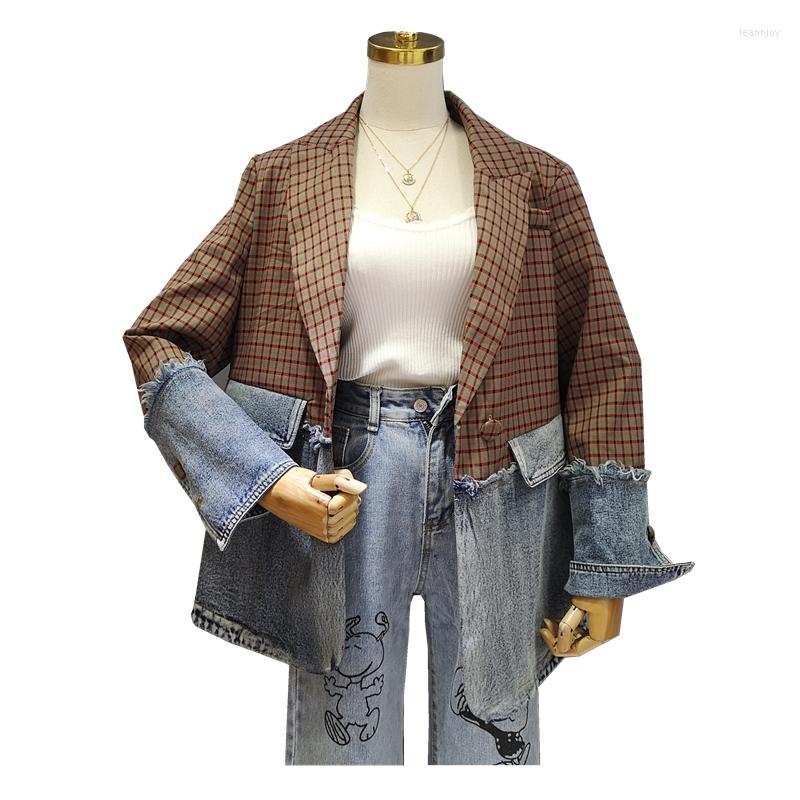 Women' Jackets Small Suit Jacket Female 2023 Spring And Autumn Design Sense Niche Korean Denim Irregular Stitching Top Ropa Para Mujer, Photo color
Women' Jackets Small Suit Jacket Female 2023 Spring And Autumn Design Sense Niche Korean Denim Irregular Stitching Top Ropa Para Mujer, Photo color