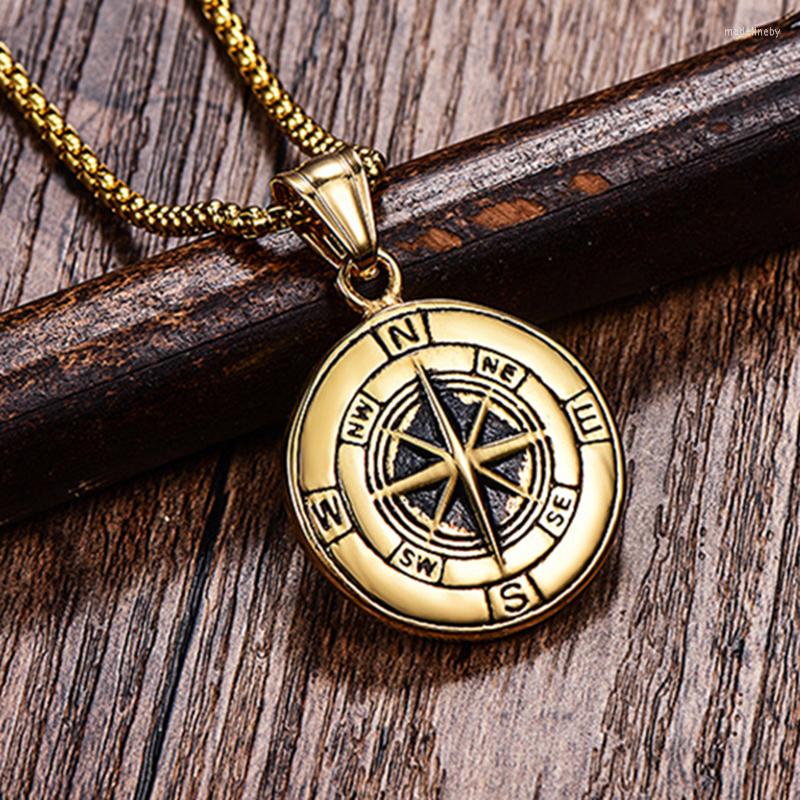 Pendant Necklaces Stainless Steel Classic Antique Compass Necklace Men Star/Letter 2 Colors Round Jewelry Fashion 2023
Pendant Necklaces Stainless Steel Classic Antique Compass Necklace Men Star/Letter 2 Colors Round Jewelry Fashion 2023