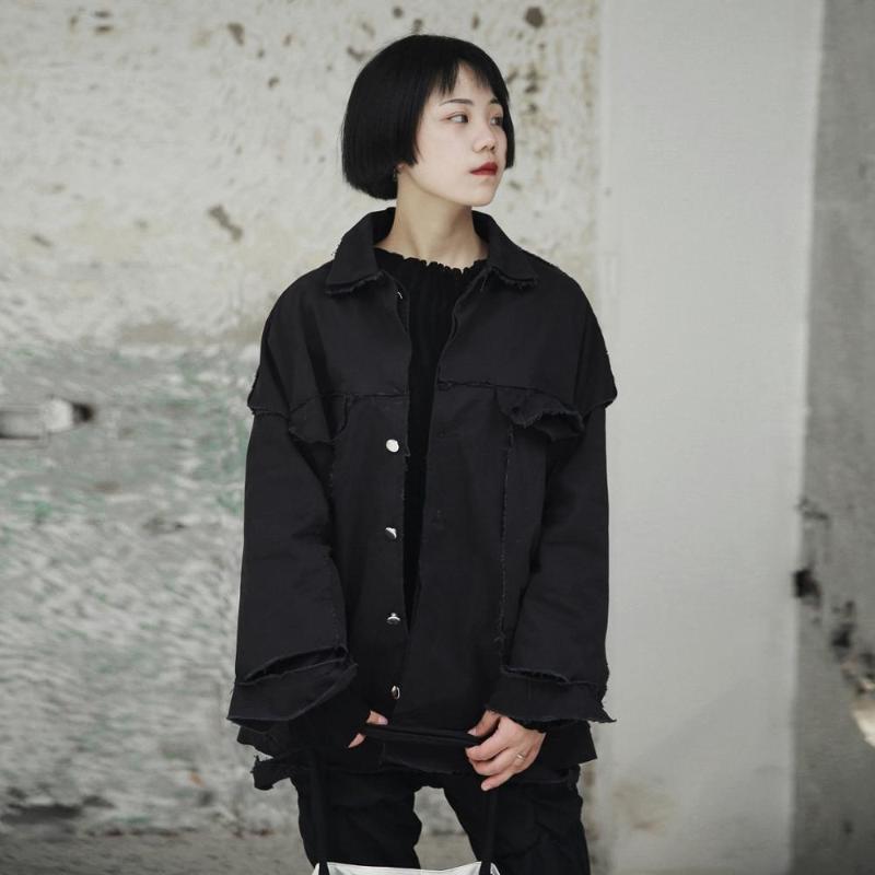 Women's Jackets Seak Women Cotton Coats Gothic Style Clothing Autumn Dust Windbreaker Black Jacket
Women's Jackets Seak Women Cotton Coats Gothic Style Clothing Autumn Dust Windbreaker Black Jacket