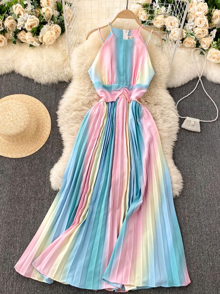 Casual Dresses ZCWXM Summer Beach Off Shoulder Dress Women Rainbow Gradient Color Slimming Holiday Midi Vestidos Feminine, Blue purple
Casual Dresses ZCWXM Summer Beach Off Shoulder Dress Women Rainbow Gradient Color Slimming Holiday Midi Vestidos Feminine, Blue purple