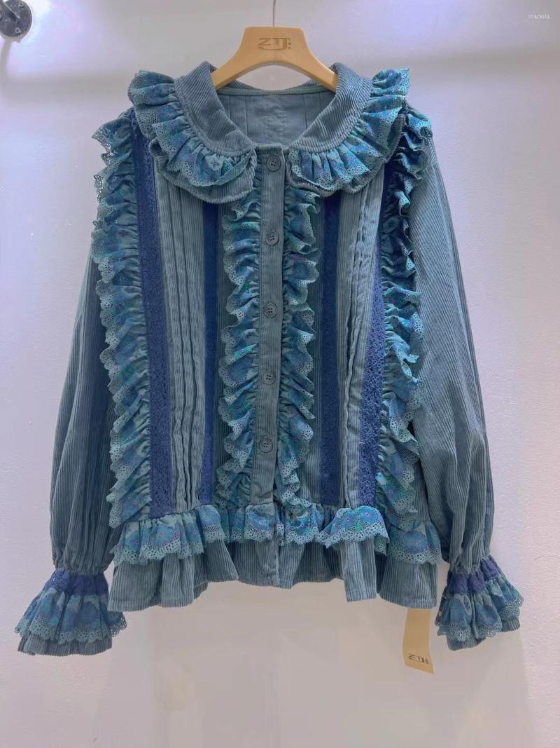 Women's Jackets Spring Autumn Women Japanese Style Mori Kei Girls Lacy Trims Patchwork Loose Comfortable Corduroy Top Coats, Green
Women's Jackets Spring Autumn Women Japanese Style Mori Kei Girls Lacy Trims Patchwork Loose Comfortable Corduroy Top Coats, Green