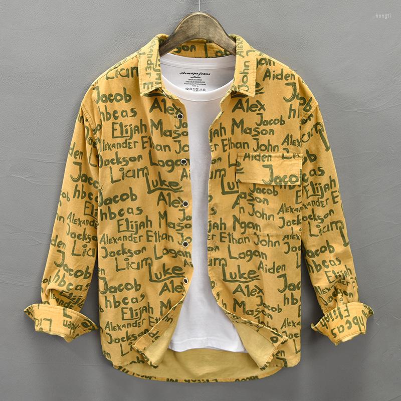 Men's Casual Shirts Men's Loose Cotton Letter Print Lapel Single Breasted Long Sleeve Spring And Autumn Camisas De Hombre, White
Men's Casual Shirts Men's Loose Cotton Letter Print Lapel Single Breasted Long Sleeve Spring And Autumn Camisas De Hombre, White