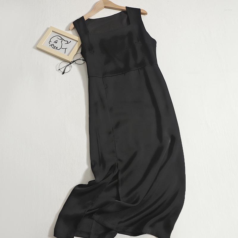 Casual Dresses French Style Vintage Split Long Dress Wide Shoulder Strap Sleeveless Square Neck Satin Slim Women Summmer Solid Beach, Black
Casual Dresses French Style Vintage Split Long Dress Wide Shoulder Strap Sleeveless Square Neck Satin Slim Women Summmer Solid Beach, Black