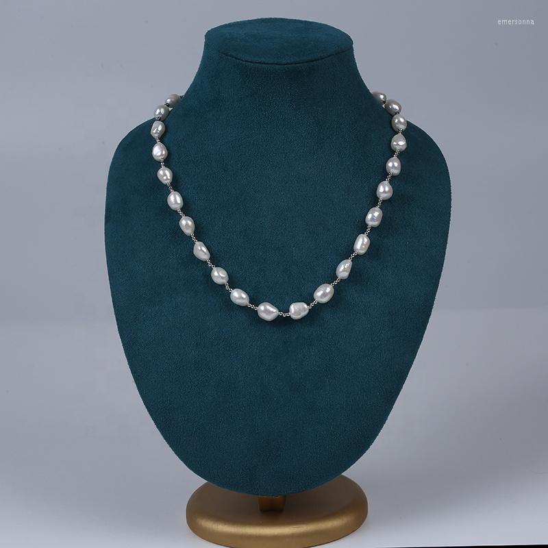 Choker Handmade 10-11mm Natural Freshwater Baroque Pearl Silver Micro Paved OT Shape Clasp High Quality Necklace
Choker Handmade 10-11mm Natural Freshwater Baroque Pearl Silver Micro Paved OT Shape Clasp High Quality Necklace
