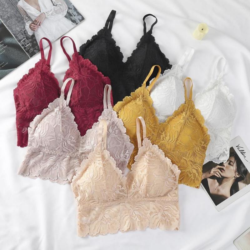 Bras Women Sexy Floral Lace Bra Adjusted Straps Female Lingerie Wireless Triangular Cups Soft Bralette Ruffled SDWEAZ1
Bras Women Sexy Floral Lace Bra Adjusted Straps Female Lingerie Wireless Triangular Cups Soft Bralette Ruffled SDWEAZ1