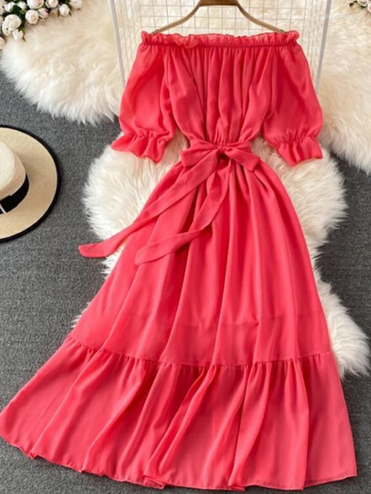Casual Dresses ZCWXM Women Summer Clothes Bohemian Yellow Dress Sexy Off Shoulder Lace Up Slim Ruffled Elegant Backless Beach Pink, Black
Casual Dresses ZCWXM Women Summer Clothes Bohemian Yellow Dress Sexy Off Shoulder Lace Up Slim Ruffled Elegant Backless Beach Pink, Black